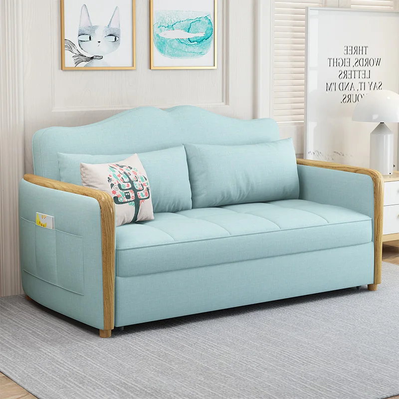 Cozy Foldable Sofas Beds Two Seater Relaxing Nordic Living Room Sofa Bed Modern Folding European Divani Da Soggiorno Furniture