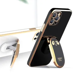 Bear Folding Stand Phone Case For Samsung Galaxy M62 M52 M51 M31 M21 M30S M53 M33 M23 5G M11 M12 A14 5G A04S A04 Soft Cover Capa