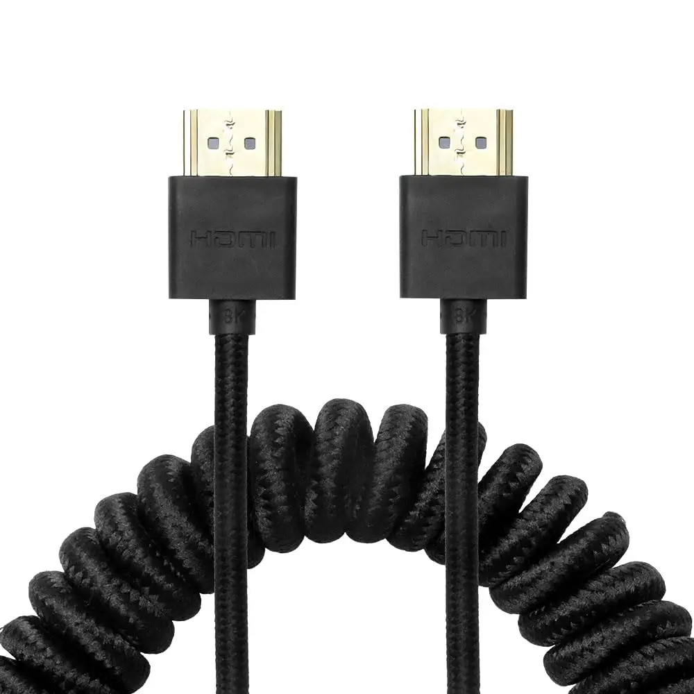 Cable HDMI 2.1 de 8K Trenzado para Sony A7iv Z-CAM F6 E2 Pro, Cable Ethernet de 48 Gbps para Atomos Ninja V RED Dolby Atmos 8K 4K TV Laptop
