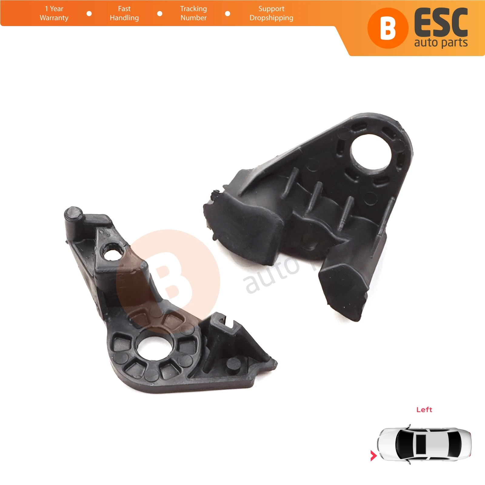 EHL6 Left Car Headlight Housing Repair Mount Holder Bracket Tab Clips Kit for Citroen C4 MK1 LC Coupe MK1 THE 2004-2010  621283