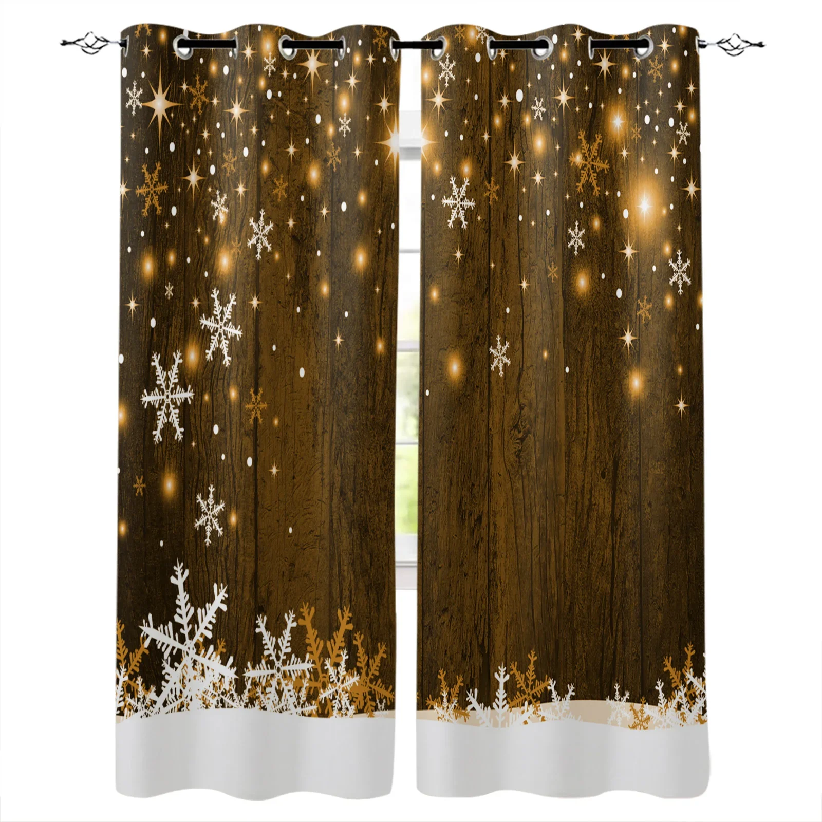 

Santa Claus Christmas Blackout Curtains Bedroom Living Room Kitchen Drapes Window Treatments Xmas Navidad Natal Home Decoration