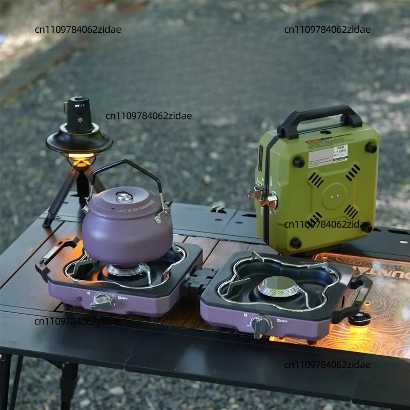 Für faltbare Kocher, Campingkocher mit getrennter Brenneranordnung, tragbare Outdoor-Grills, Doppelbrenner-Kocher