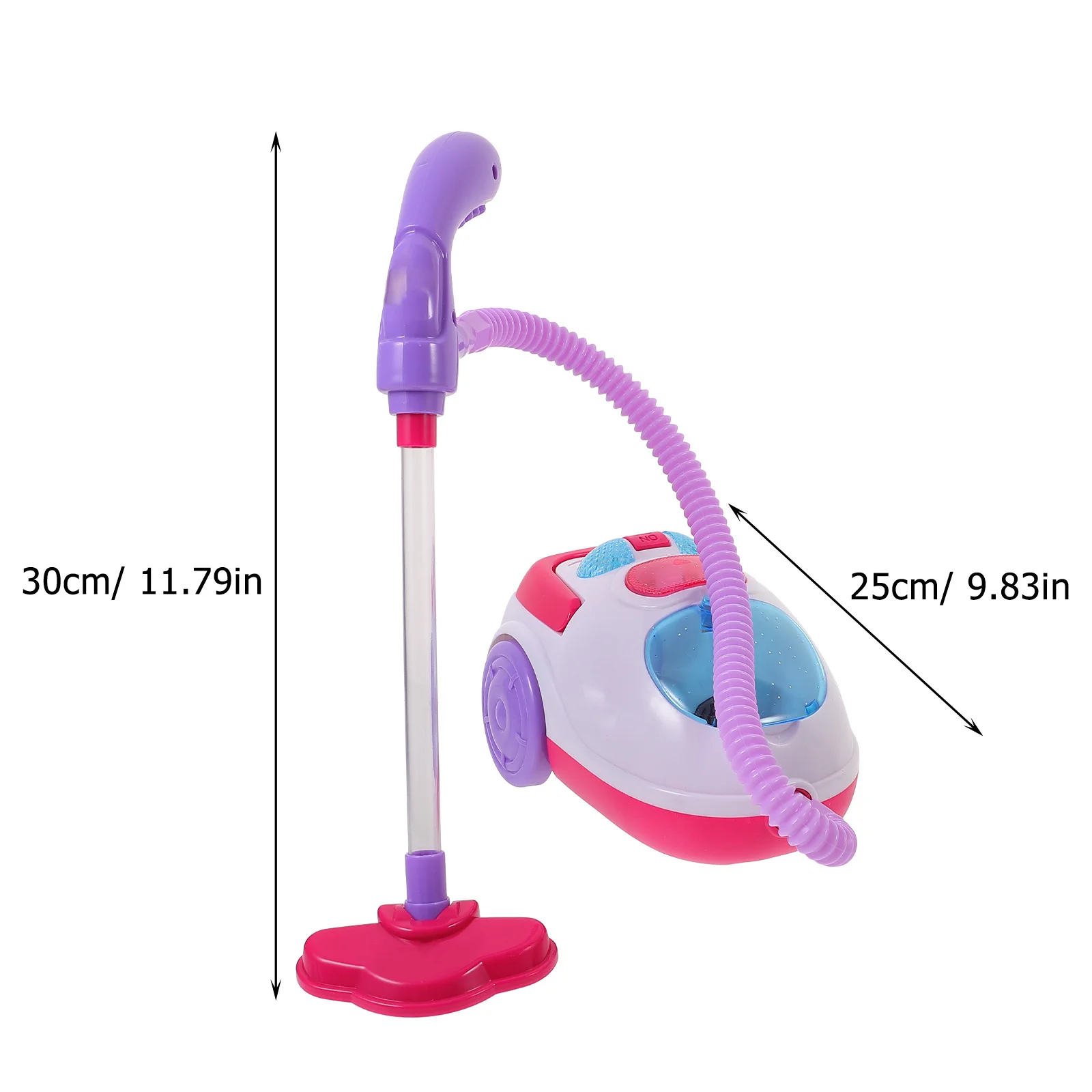 1Set Realistic Vacuum Cleaner Plaything with Light and Sound Effects ABS Round Edge Design for Kids Safe Disassembly Simple