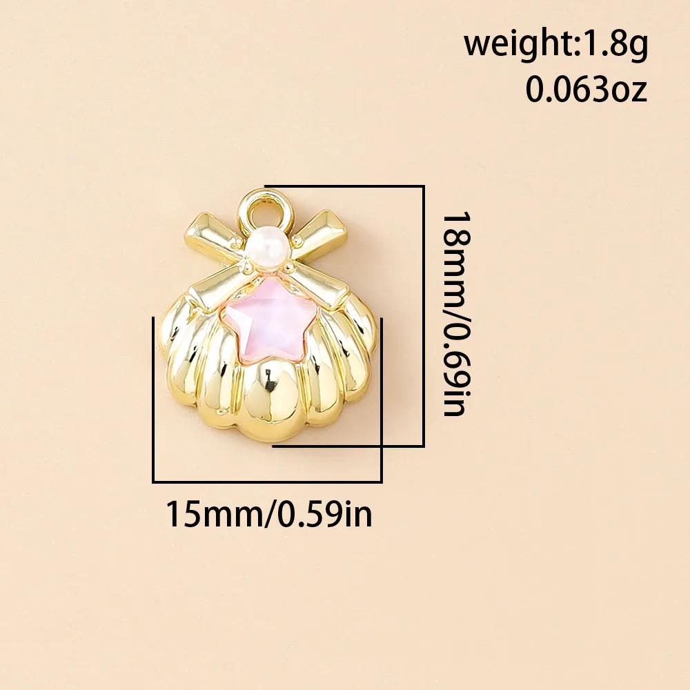 Leslie 5 Stück rosa Y2K-Serie Herz Blume Wolke Schmetterling Anhänger für DIY handgemachte Halskette Armband Schmuckherstellung Zubehör – Detail 16