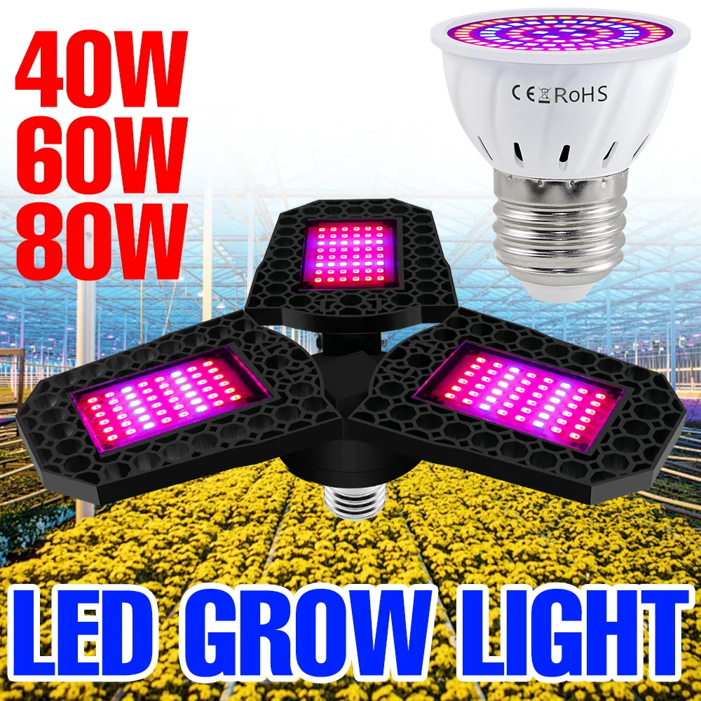 E27/E26 Full Spectrum Grow Light Bulb LED Plant Cultivation Fill Lamp Greenhouse Tent Vegs Hydroponics Flowers Lighting