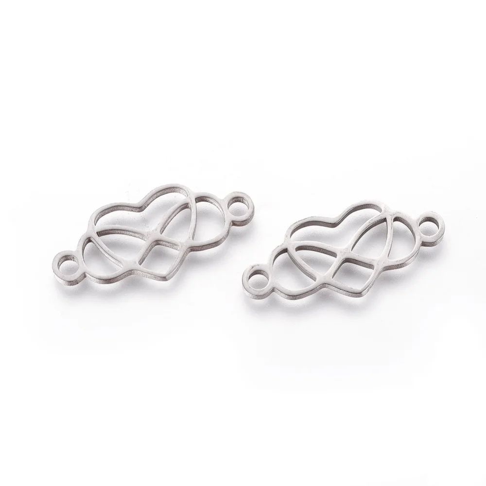 

Tarnish Resistant 304 Stainless Steel Links Manual Polishing Polyamory Links Manual Polishing Heart with Infinity Stainless