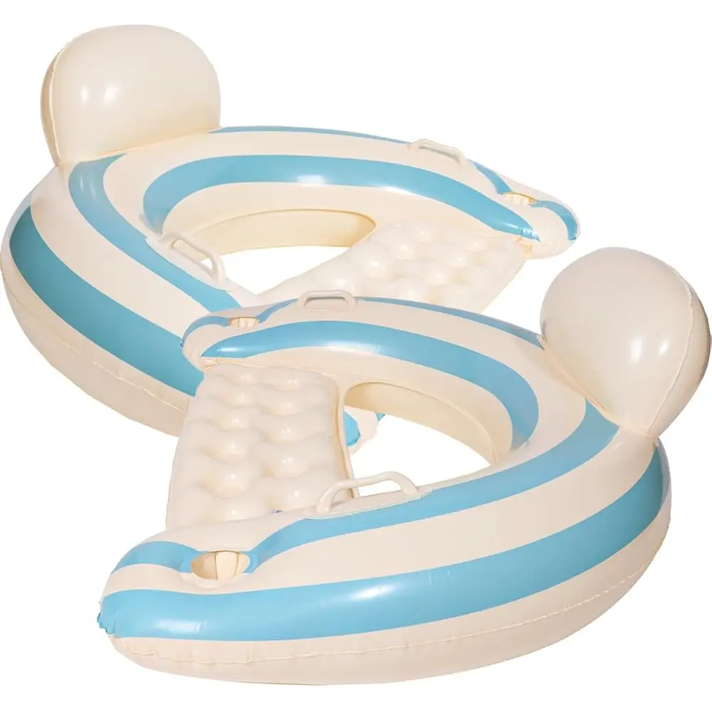 

Надувные круги для плавания (2 шт.): большие пляжные матрасы для взрослых для бассейна, озера, летнего отдыха и пляжных вечеринок