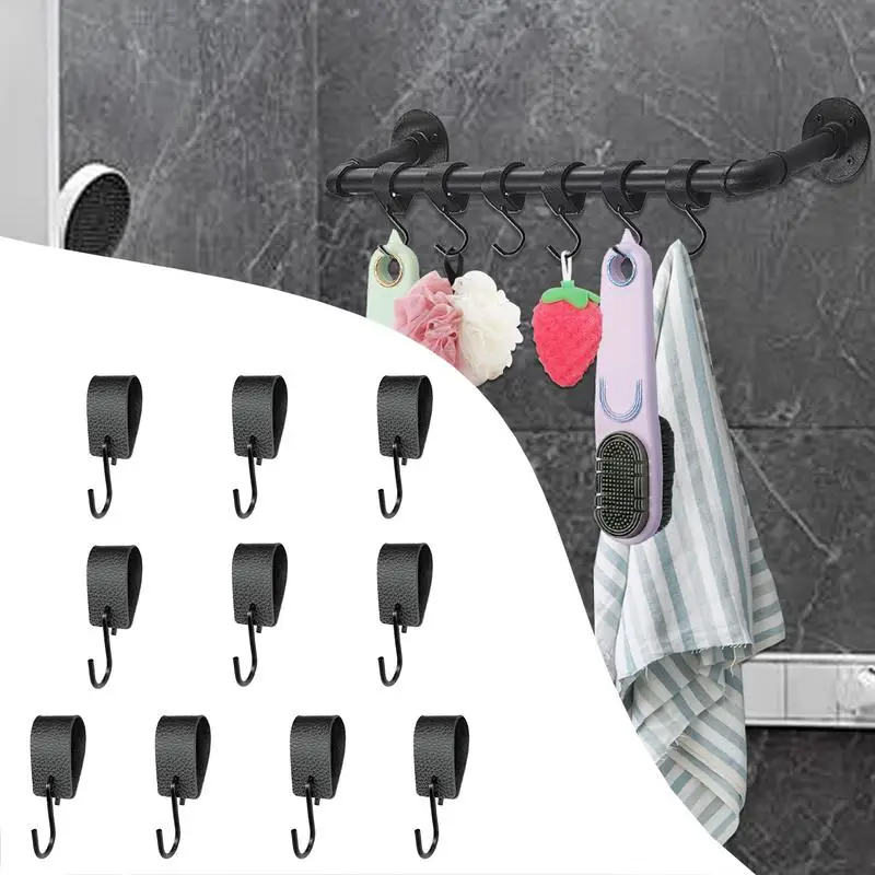 Heavy Duty S Hooks Coat Hooks S Shaped Rack 10 Pieces Hangers Leather Rack For Kitchen Bedroom Bathroom Living Room Outdoor