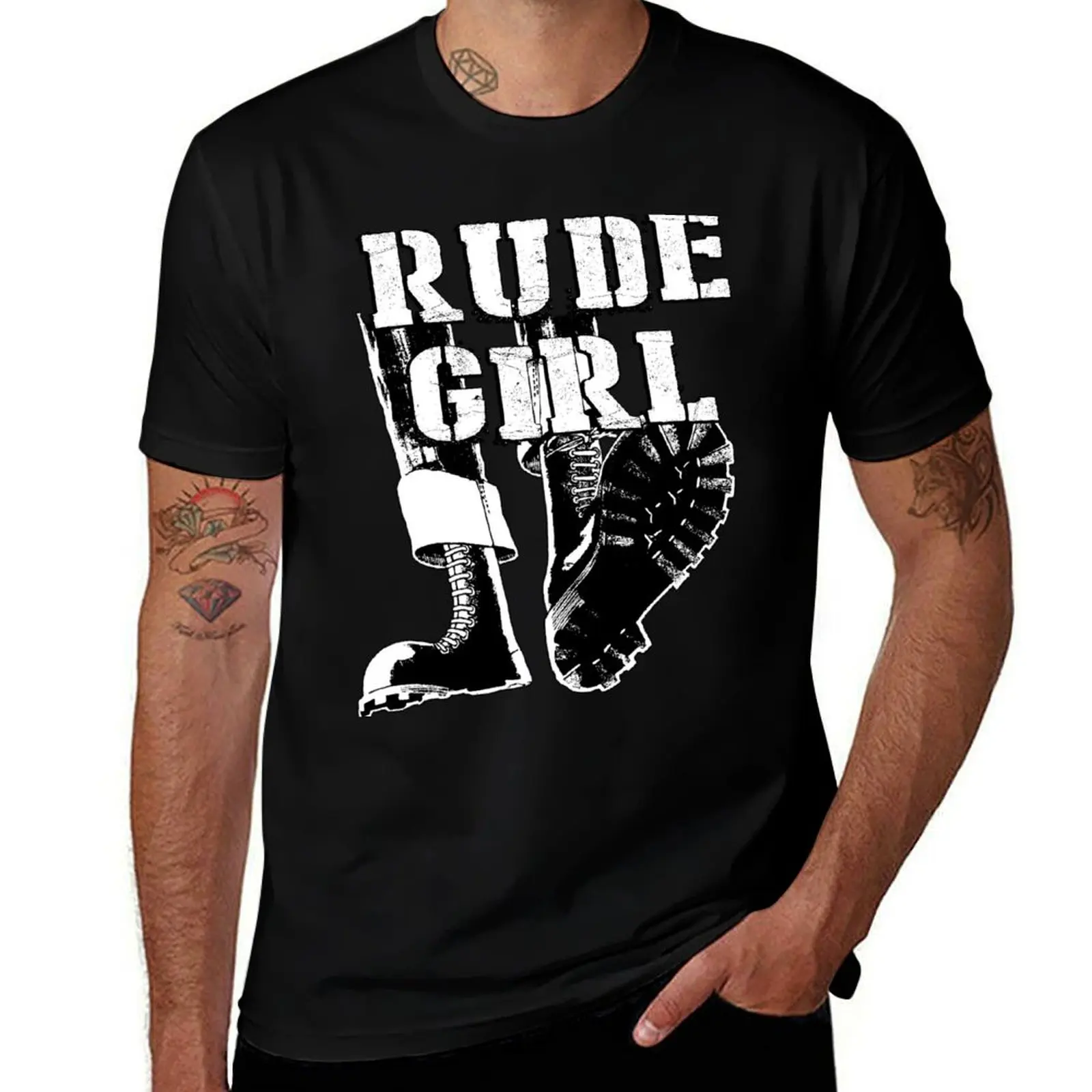 

RUDE GIRL T-Shirt t shirts for man cotton funny cotton tshirt 100% man t shirt luxury T-Shirt