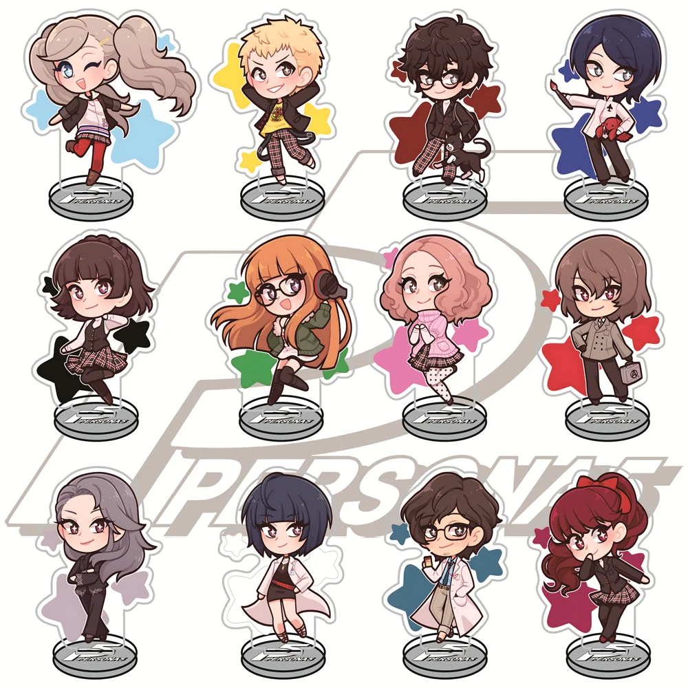 Persona 5 Royal Casual Wear Version 10cm Acrylic Stand Figures Keychain Game Chibi Collectible Merchandise Decoration Fan Gift