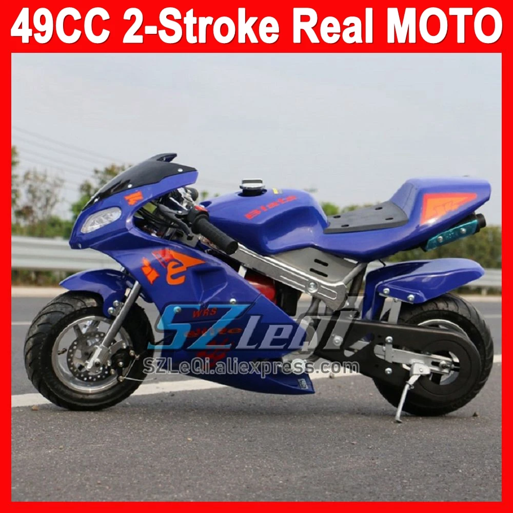 2-Stroke 49CC Mountain Mini Motorcycle Small Buggy Pocket Bike Superbike Moto Bikes Gasoline Adult Child Off-road Vehicle MOTO