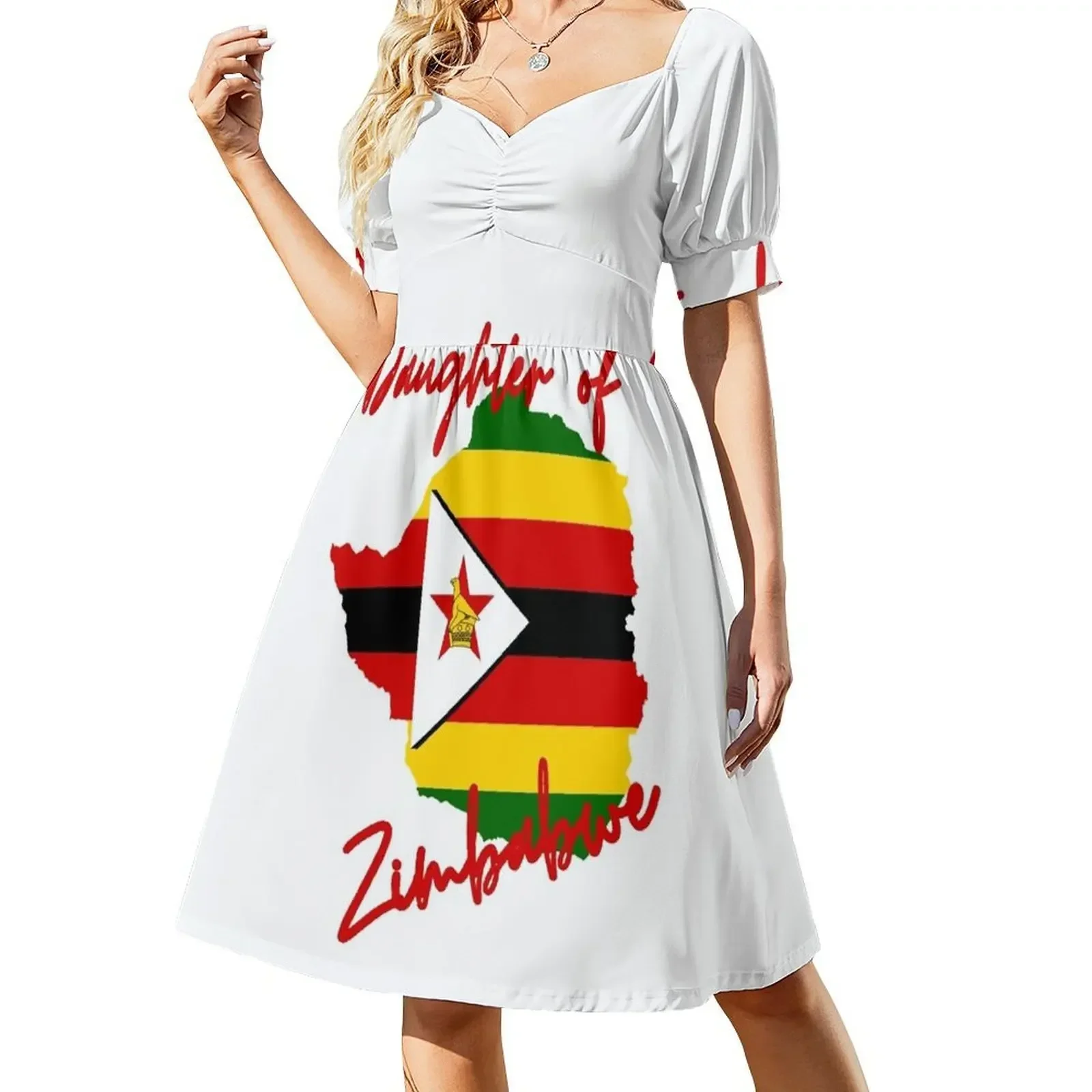 

Daughter of Zimbabwe Map Flag Sleeveless Dress women's evening dress 2025 party dress women elegant luxury