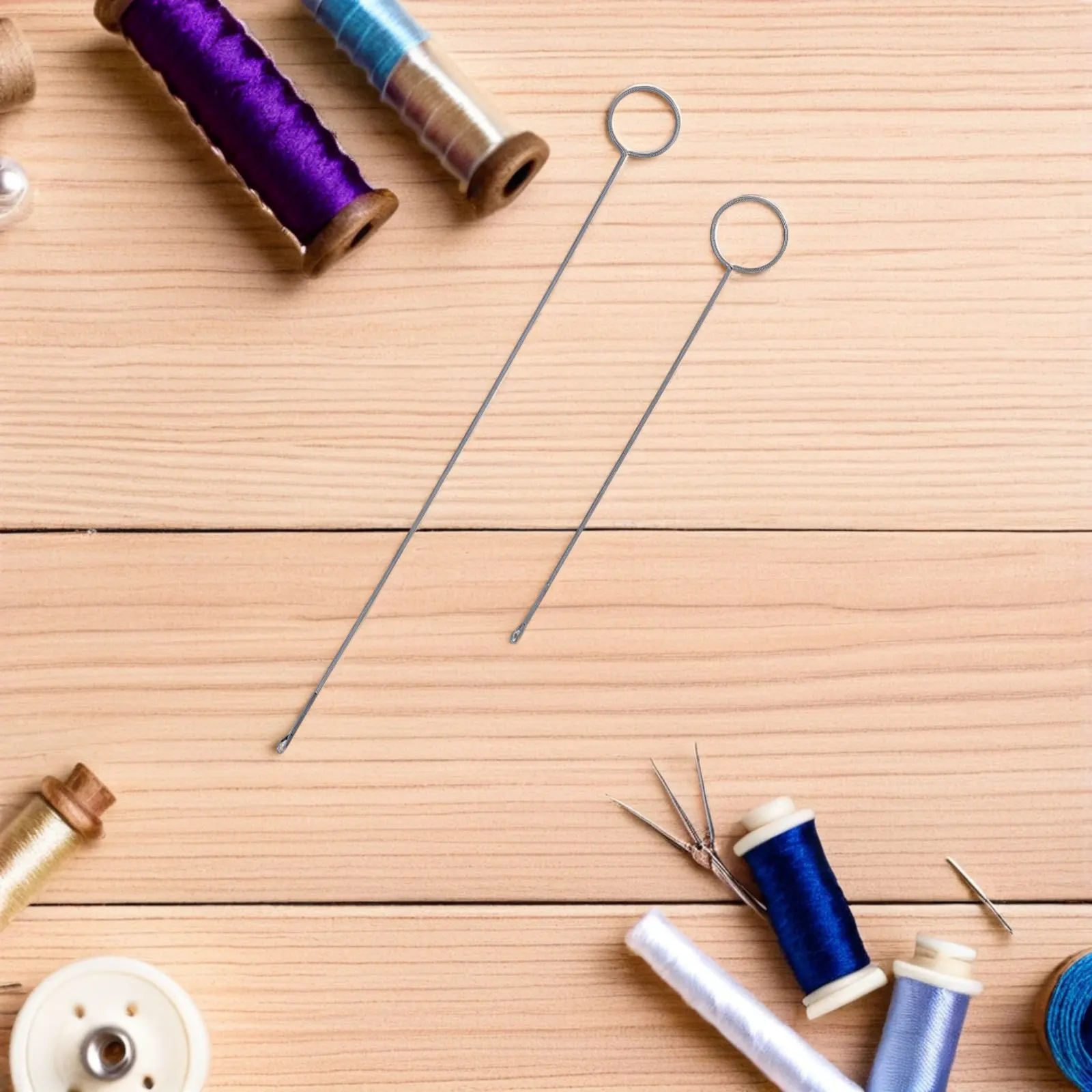 10Pcs Stainless Steel Loop Turner Hook Sewing Tool Threader Long Short Sizes Drawstring Drawstring Threaders for Fabric Tubes