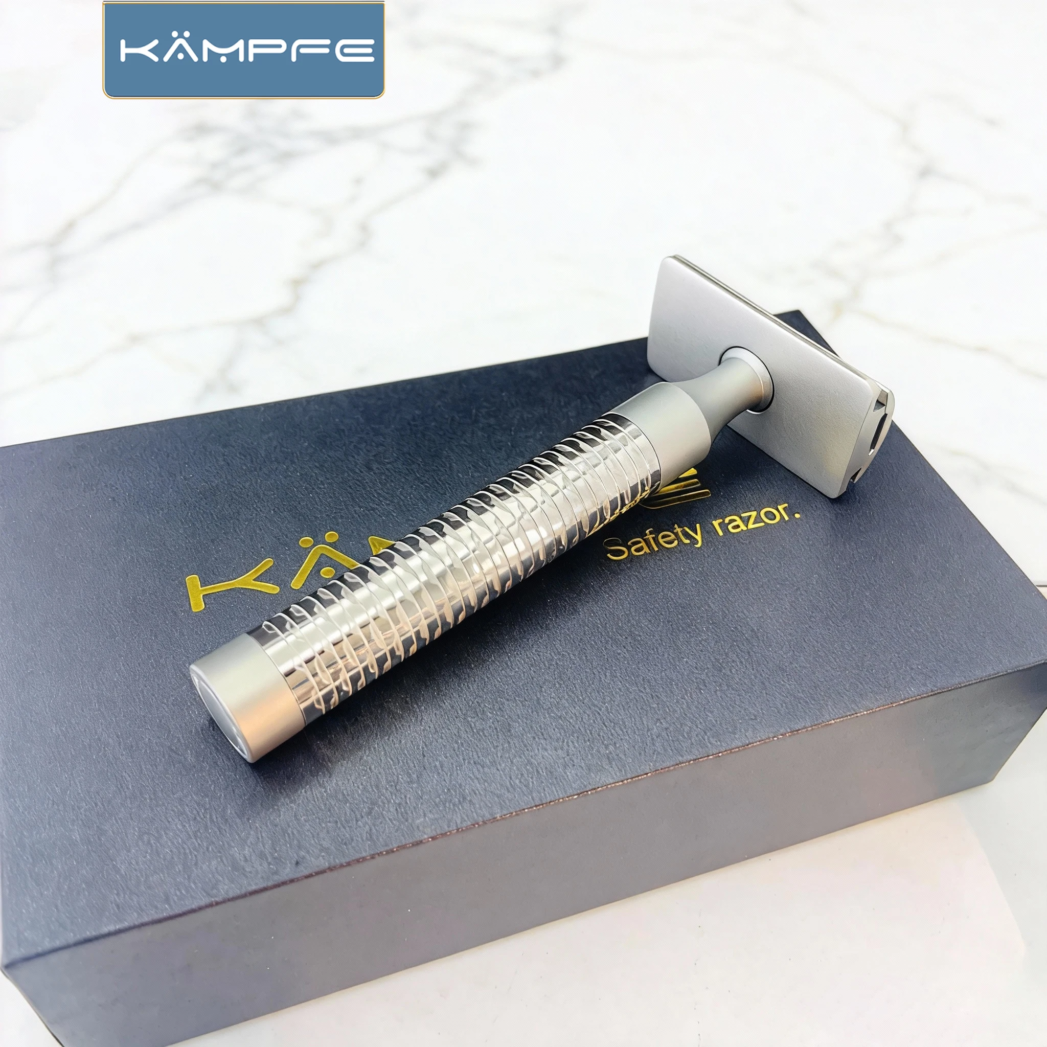 KAMPFE Classic Double Edge Safety Stainless Steel Manual Shaver CNC machining razors shaving man with 5 blades