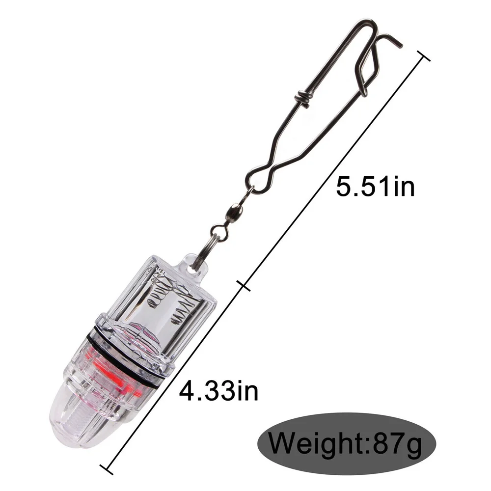 Underwater Light Fishing Lamp Deep Drop LED Fish Attracting Indicator Lure Bait Fishing Tools 2100 ft 700m Bright Fish Blinking