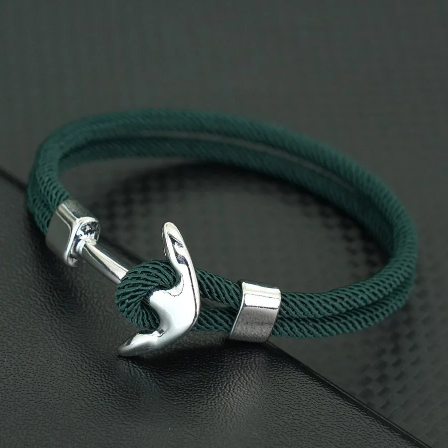 Marine Style 10 Color Anchor Bracelet For Men Grade A 4mm Cord Chain Braslet Nautical Surfing Braclet Beach Accessories Pulseria image 5