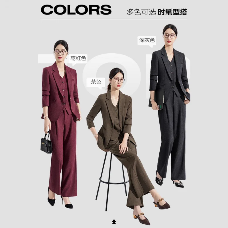 Elegant women's suit2025New autumn and winter elegant professional attire blazer for interviews