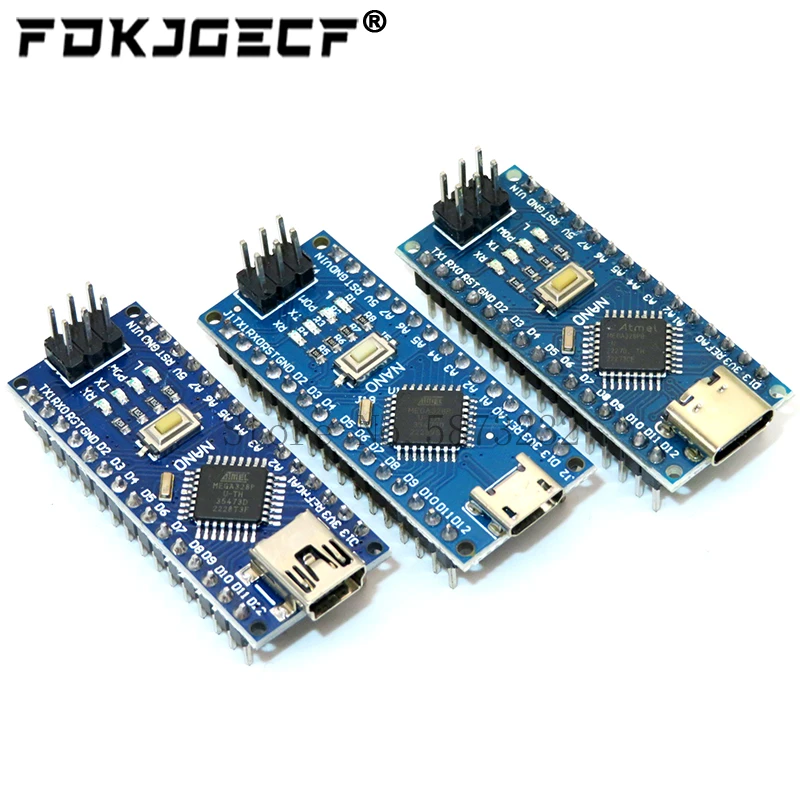 Mini / Type-C / Micro USB Nano 3.0 With the bootloader compatible Nano controller for arduino CH340 USB driver 16Mhz ATMEGA328P