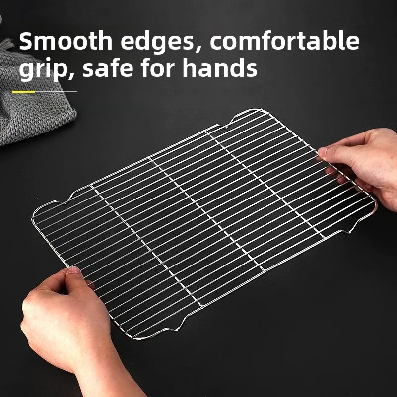 

Commercial ade Stainl Steel Barbecue ill Pan Cake Cooling Ra Baking Me id Thiened Food Level Kitchen Tool