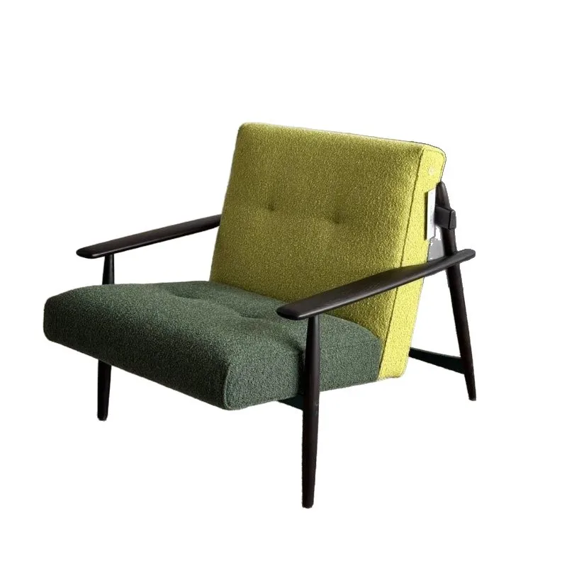 

Italian new light luxury fabric bedroom negotiation chair antique Nordic single chair living room chair