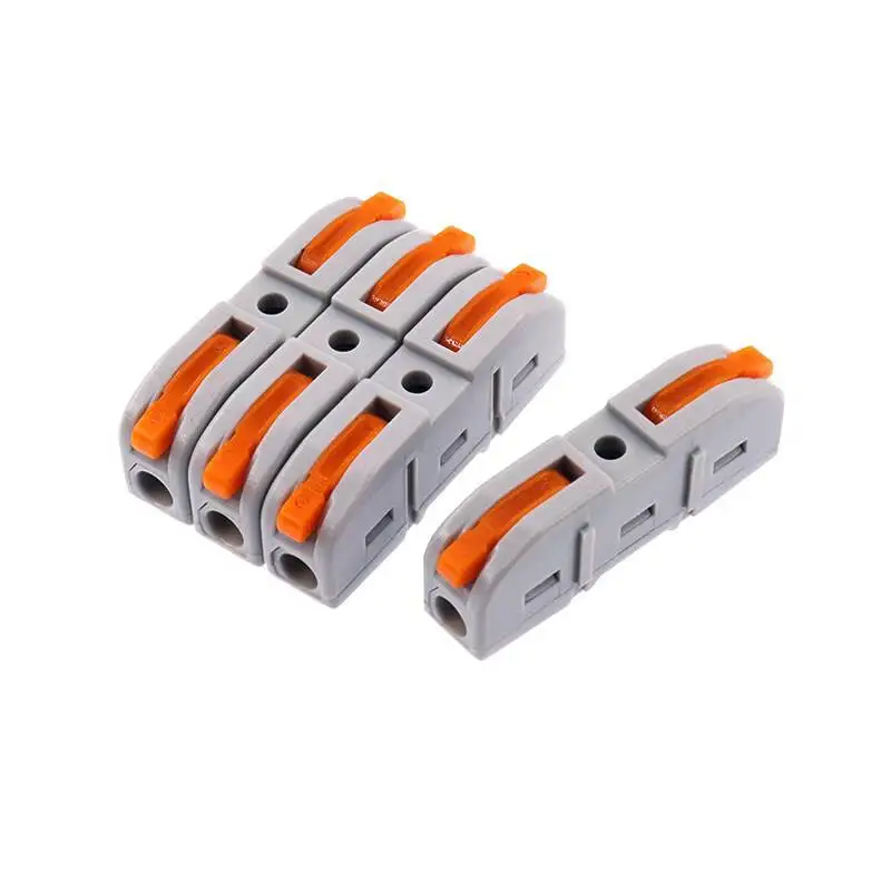 10 Stück Schnellverbinder für Kabel, Ein-Ein-Aus, verbindbar, Press-Typ, Lampenverteiler, weich und hart – Detail 3