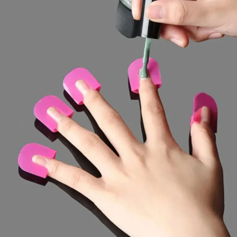 26 stks/set 10 Maten G Curve Vorm Vernis Schild Nail Protector Vinger Cover Morsbestendig Franse Stickers Manicure Nail Art gereedschap