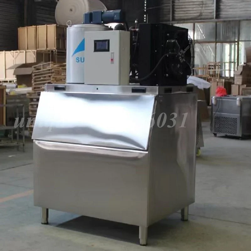 High Quality Flake Ice Machine Ice Cube Making Machine 1100w Ice Machine For Preserving and Cooling Fish/Meat/Seafood Snow Maker