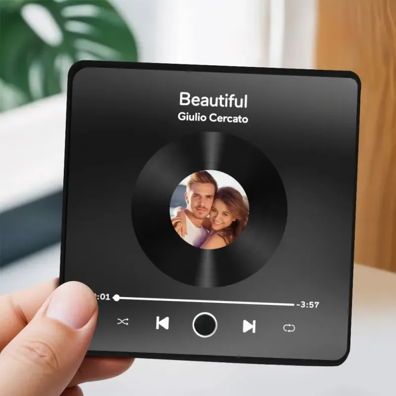 

Индивидуальный фото компакт-диск, музыкальный магнит на холодильник с рамкой, персонализированные магниты на холодильник для рождественского подарка