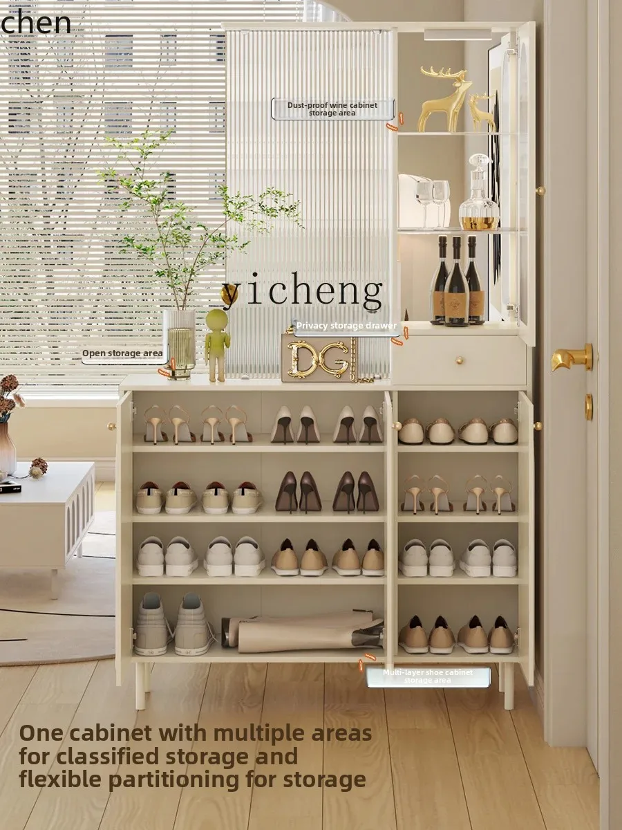 ZML Entryway Cabinet Screen Integrated Living Room Double-Sided Cabinet Modern Partition Cabinet 2