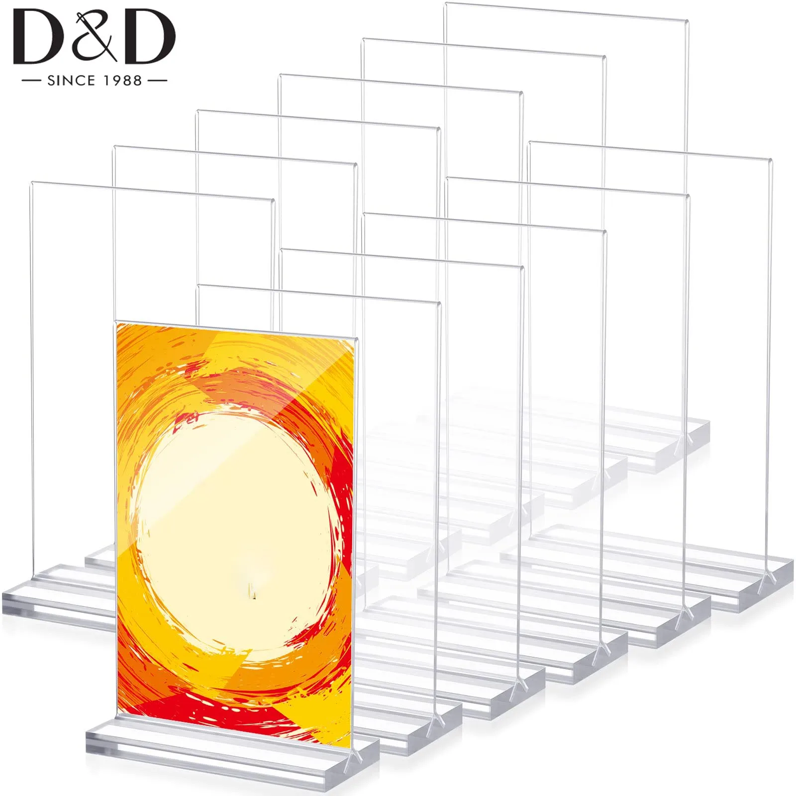 1Pcs Acrylic Sign Holder Clear Table Menu Display Stand Standing Double Sided Clear Acrylic Sign Office Store Restaurant Meeting