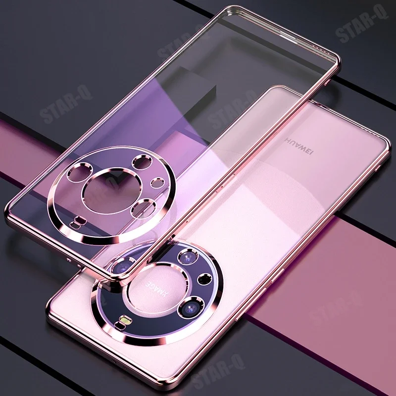 Magic6 Magic5 Lite Luxury Plating Clear Case For Huawei Honor Magic 6 5 Lite 5g Soft Silicone Transparent Back Cover 6lite 5lite