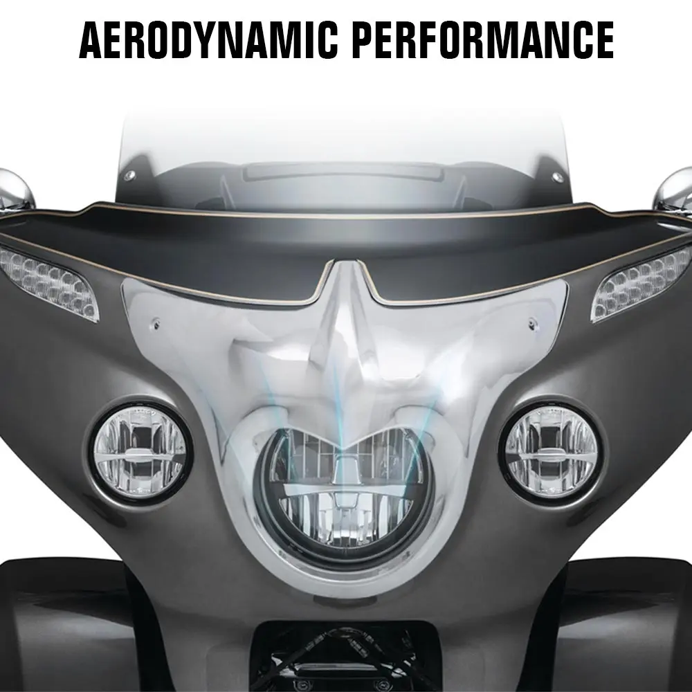 غطاء إطار المصباح الأمامي للدراجات النارية العالمي من الكروم ABS للزعيم الهندي رودماستر 2014-2025 ملحقات هدية أمامية