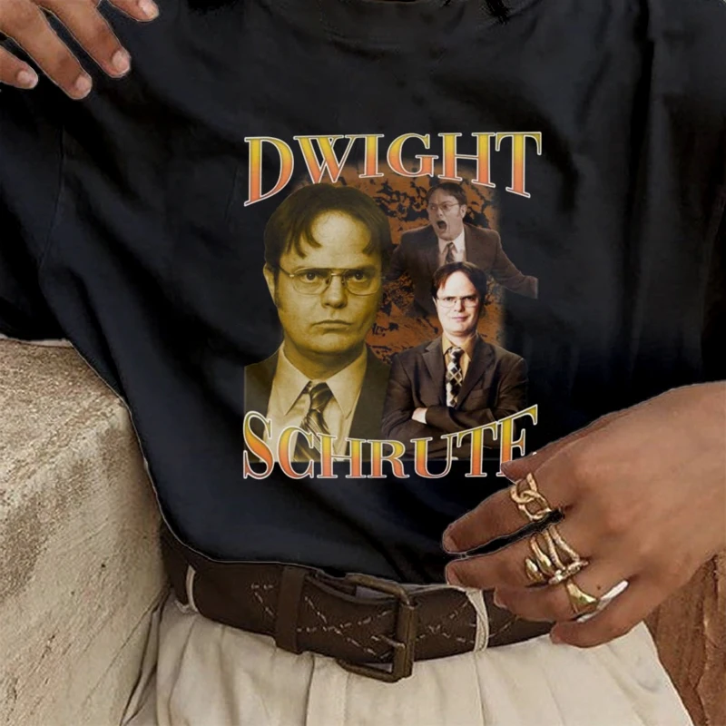 Michael Scott Homage The Office Women T Shirts Tv Series Dwight Schrute Jim Halpert Tees Short Sleeve T-Shirts Oversized