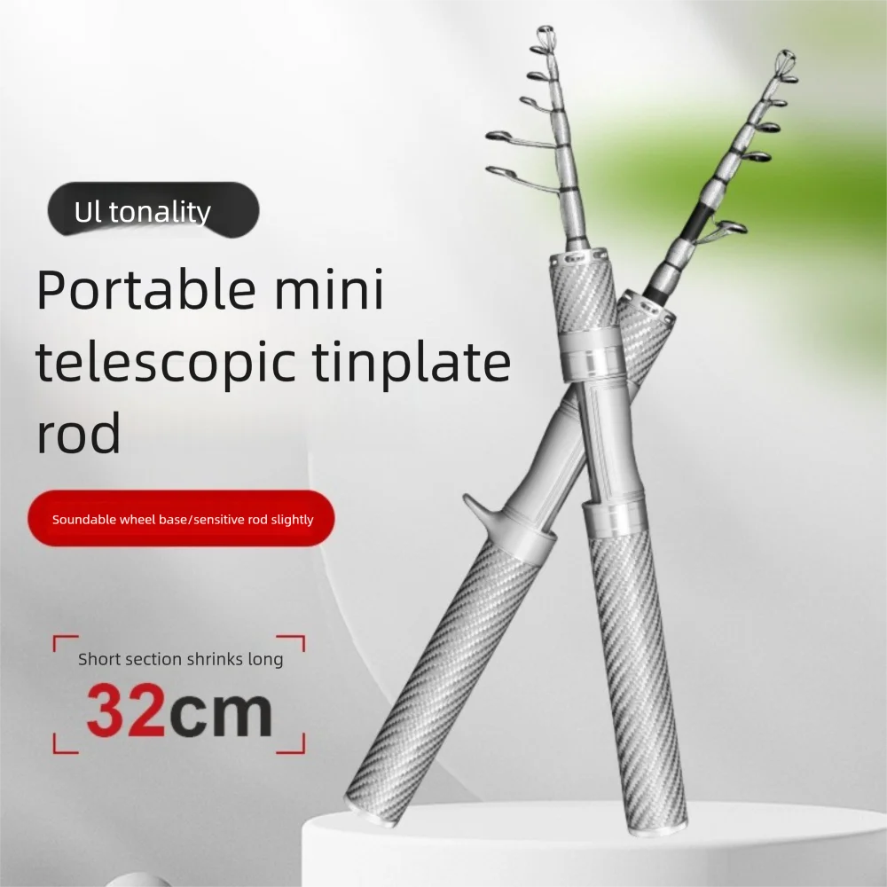 Caña de pescar telescópica, Kits completos, carrete de pesca Spincast, caña de pescar, juego de caña de pescar de fibra de vidrio, Combo de caña alimentadora de 1,5 m-1,8 m