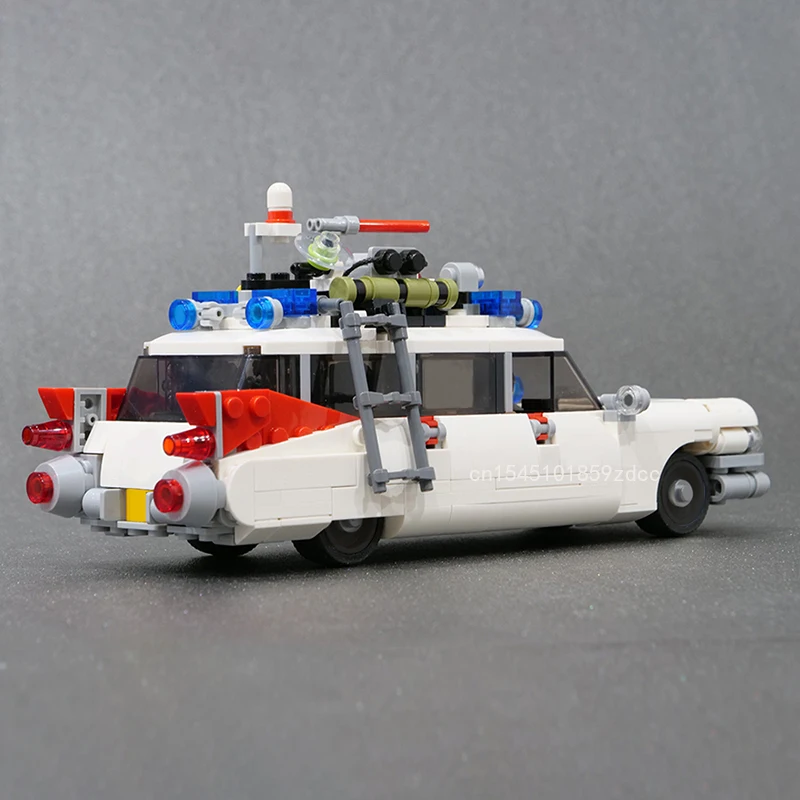 MOC Technique Voitures Ville Ecto-1 Modèle décennie s De Construction Film Vitesse Champion Véhicule MOC-168757 Briques DIY Éducation Jouets cadeaux