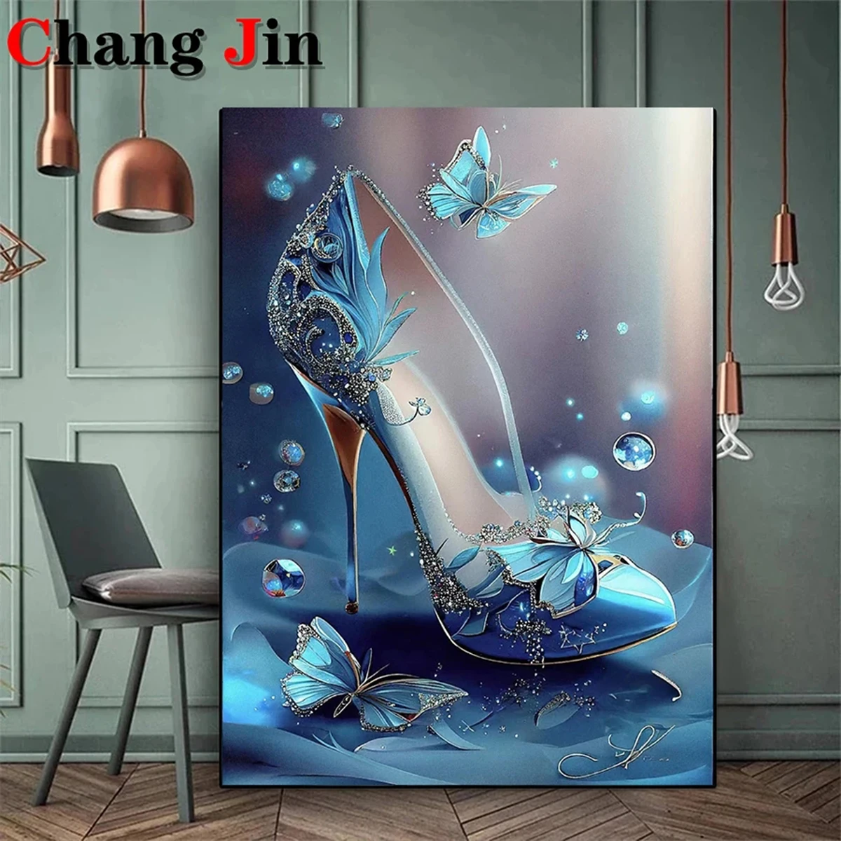 New 2023 Fantasy Princess Shoes Diamond Painting Dream Diamond Mosaic Diy Full Drill Cross Stitch Kit Embroidery Home Decor Gift