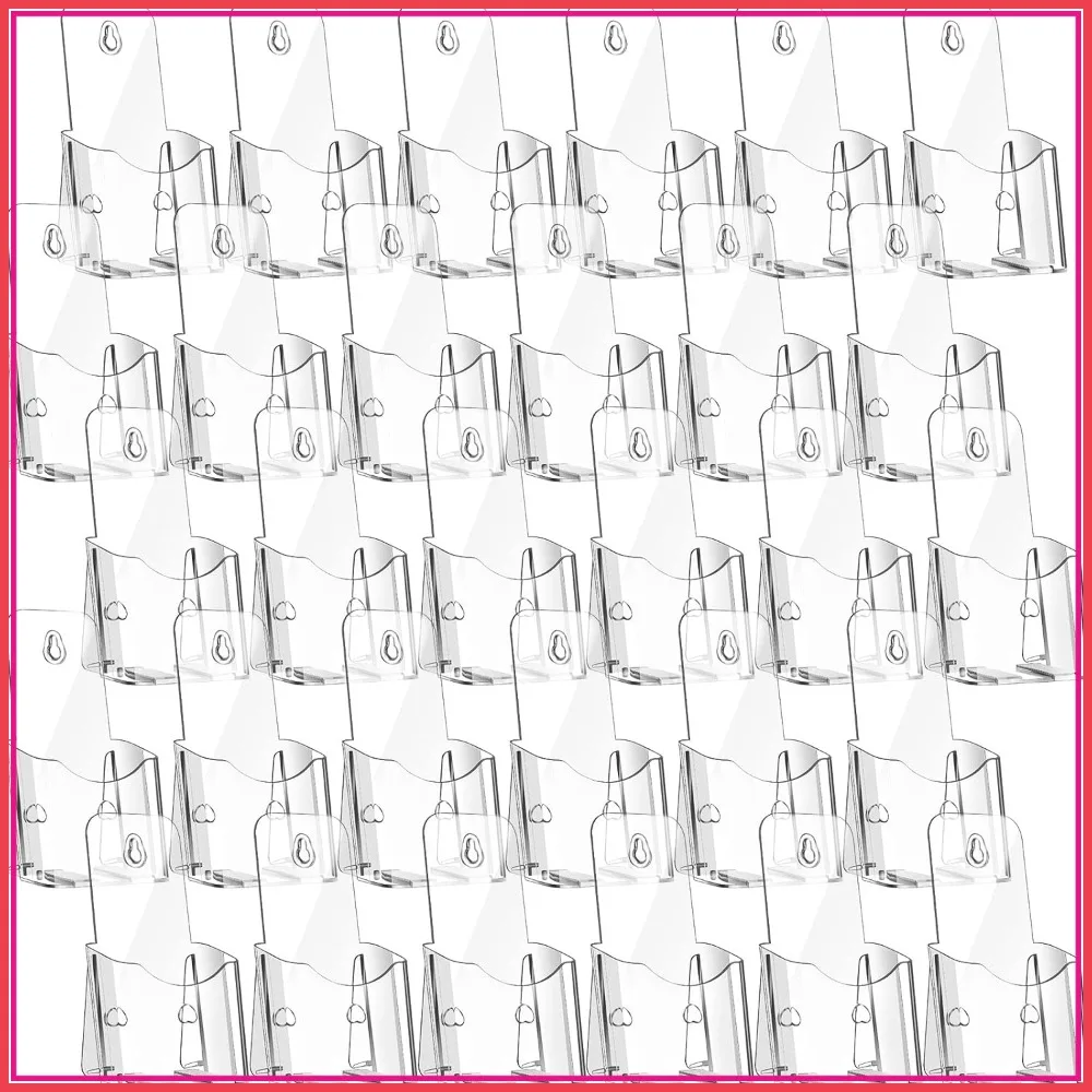 

30-Pack Clear Acrylic Brochure Holders, Wall Mountable & Tabletop Display for Flyers, Magazines, Menus