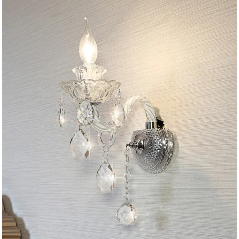 

NUJ European Crystal Chandelier Living Room Dining Room Bedroom Home Ceiling Decoration Luxury Atmospheric Candle Pandant Lamps