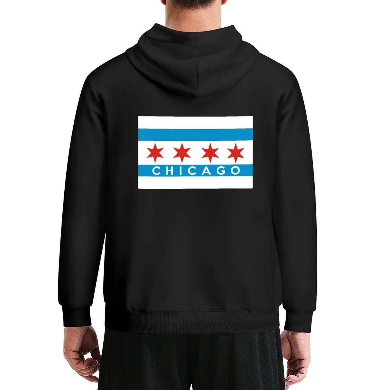 

chicago flag Hoodie fashion men winter clothes men's sweat-shirt set hooded shirt men's hoodies