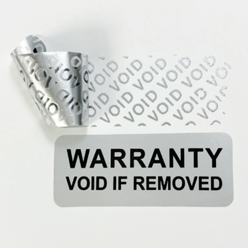 100Pcs Warranty Protection Sticker 40*20mm Tamper Proof Void Label Stickers Disposable Security Seal Anti-counterfeiting Sticker