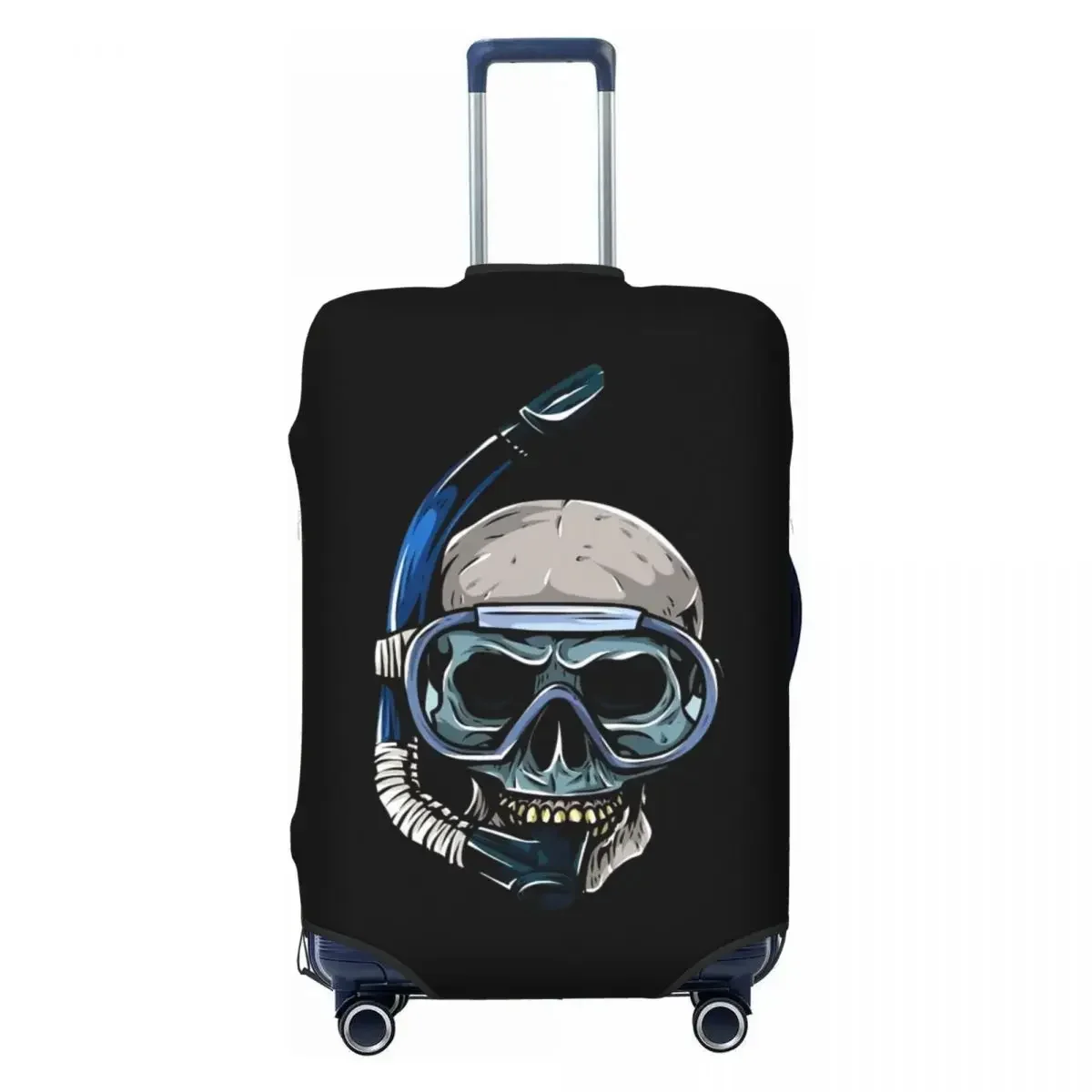 

Dive Diver Scuba Diving Skull Custom Travel Luggage Cover Dust Proof Suitcase Cover Protector Fit 18-32 Inch