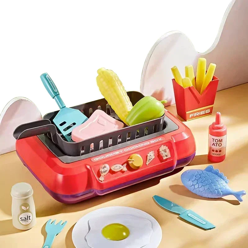 

Pretend Play DIY Kitchen Cooking Toys with Multi-functional Induction Children Play House Food Toys for Parent Child Fuuny Gifts