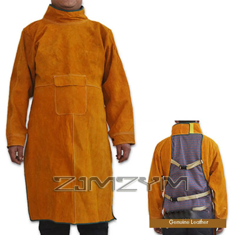 1 مجموعة ملابس لحام كهربائي بد - مراجعة Leather Work Overalls وسعره