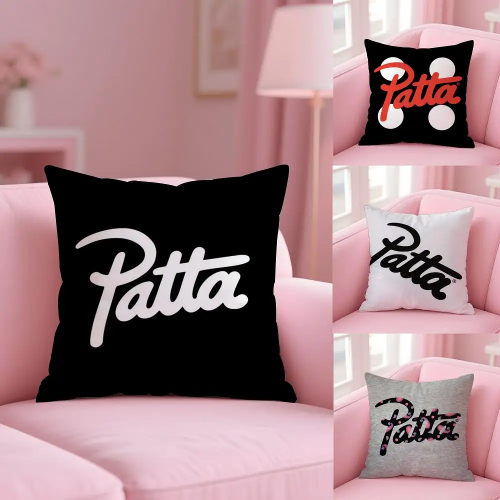 الفاخرة P-Patta العلامة التجارية غطاء الوسادة أفخم النسيج لينة على الوجهين المطبوعة أريكة شتاء دافئ المنزل هدية غطاء الوسادة #4