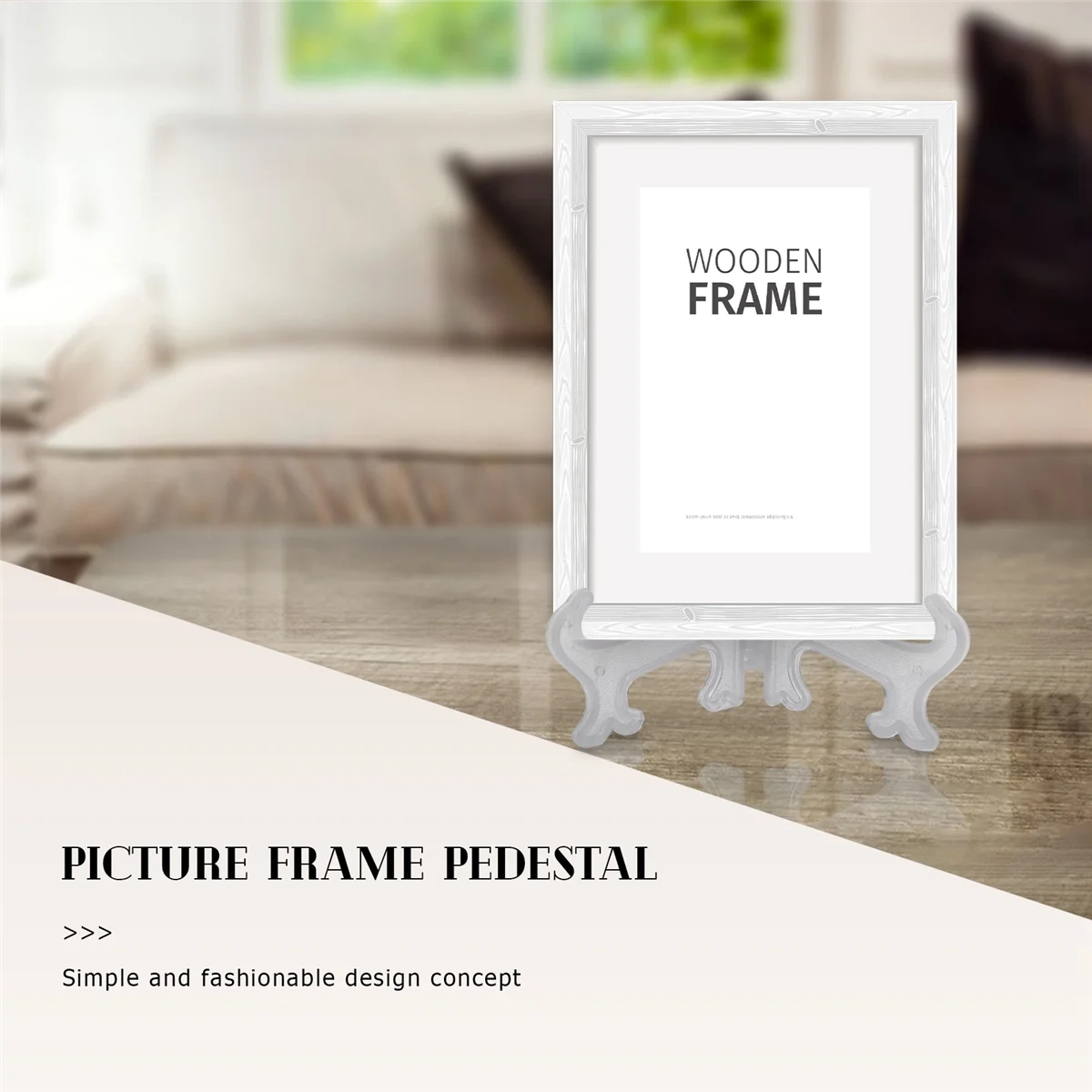Transparent 7" Display Easel Stand Plate Bowl Picture Frame Photo Pedestal Holder