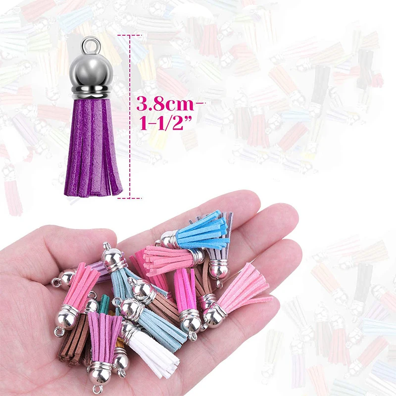 Acrylic Keychain Blanks  Key Rings  Lightweight and Beautiful  Safe and Harmless 10 Leather Keychain Colored Tassel Pendants