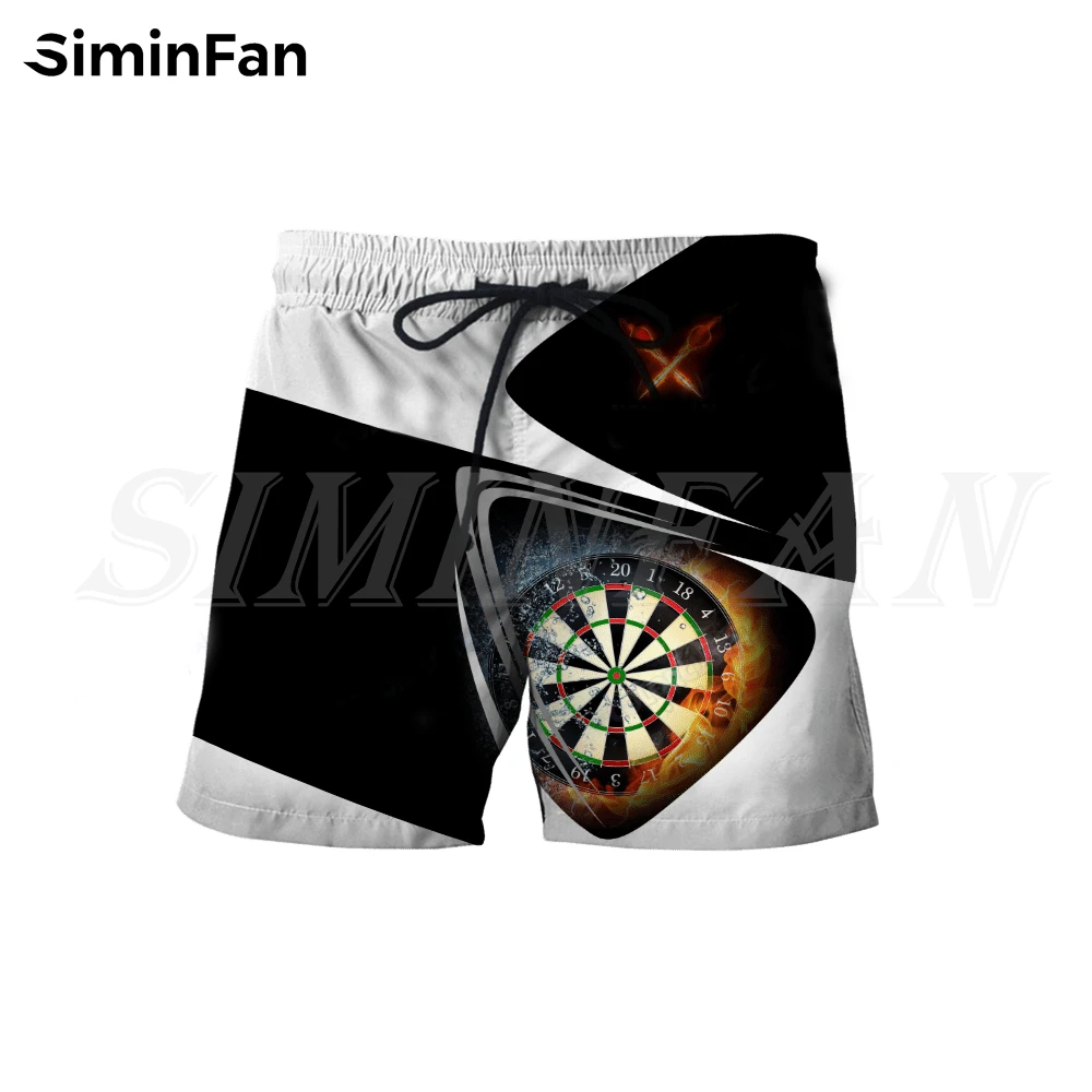 Spielen Darts 3D Gedruckt Herren Sommer Shorts Casual Strand Hosen Elastische Taille Mode Baggys Unisex Sportswear Harajuku Streetwear