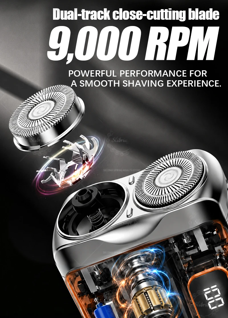 Mens Electric Shaver Rechargeable Waterproof mini Portable Beards Razor Wet/Dry