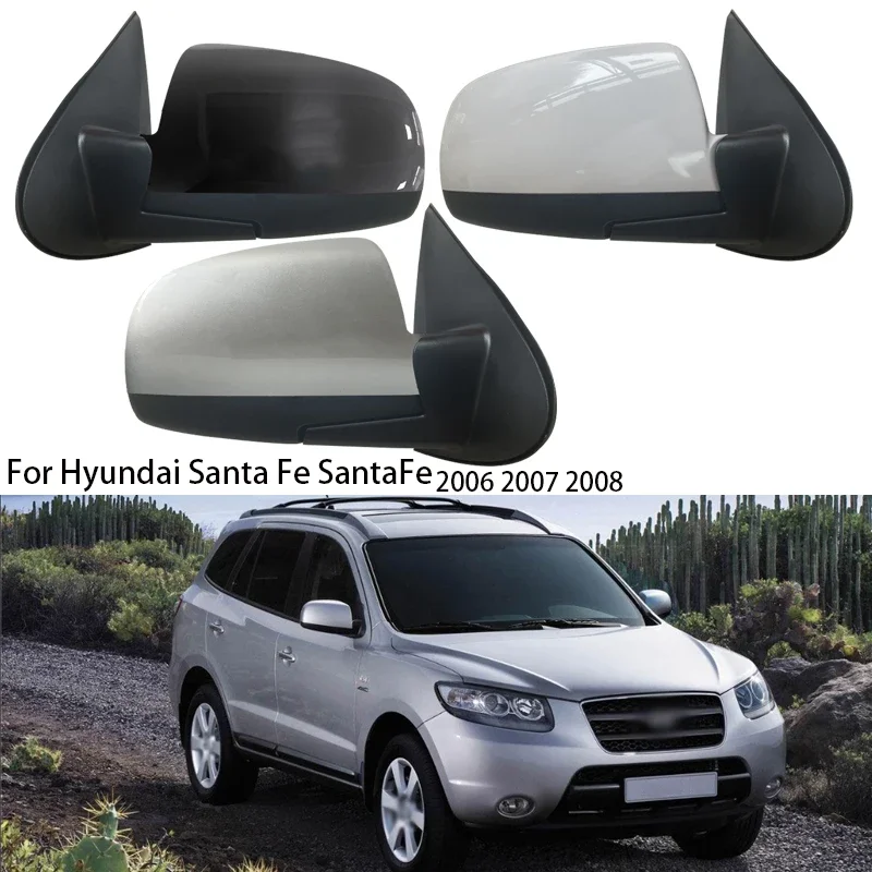 Car Side Rear View Mirror Assembly For Hyundai Santa Fe SantaFe 2006 2007 2008 Auto Electric lens adjustment Lens Heating