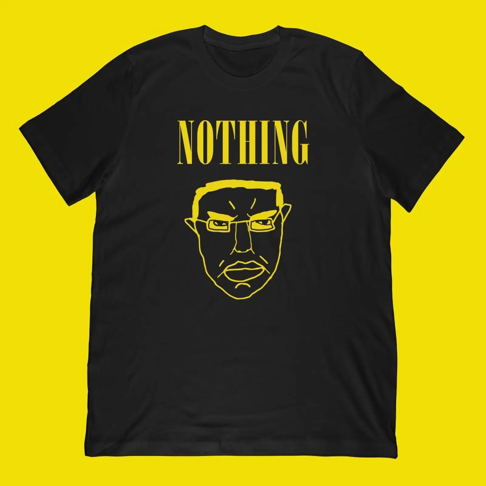 Nothing Ever Happens Meme T Shirt Wojak Parody vintage Washed graphic Top For Everyday Wear streetwear Comfortable Soft Stylish